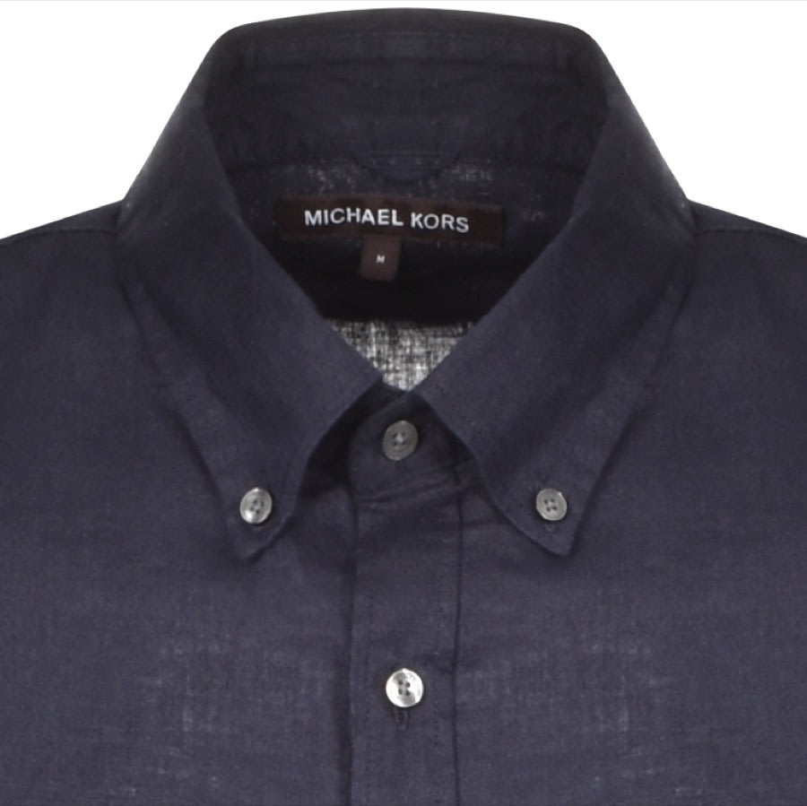 Alternative Image for ProductMichael Kors Linen Short Sleeve Shirt Navy3